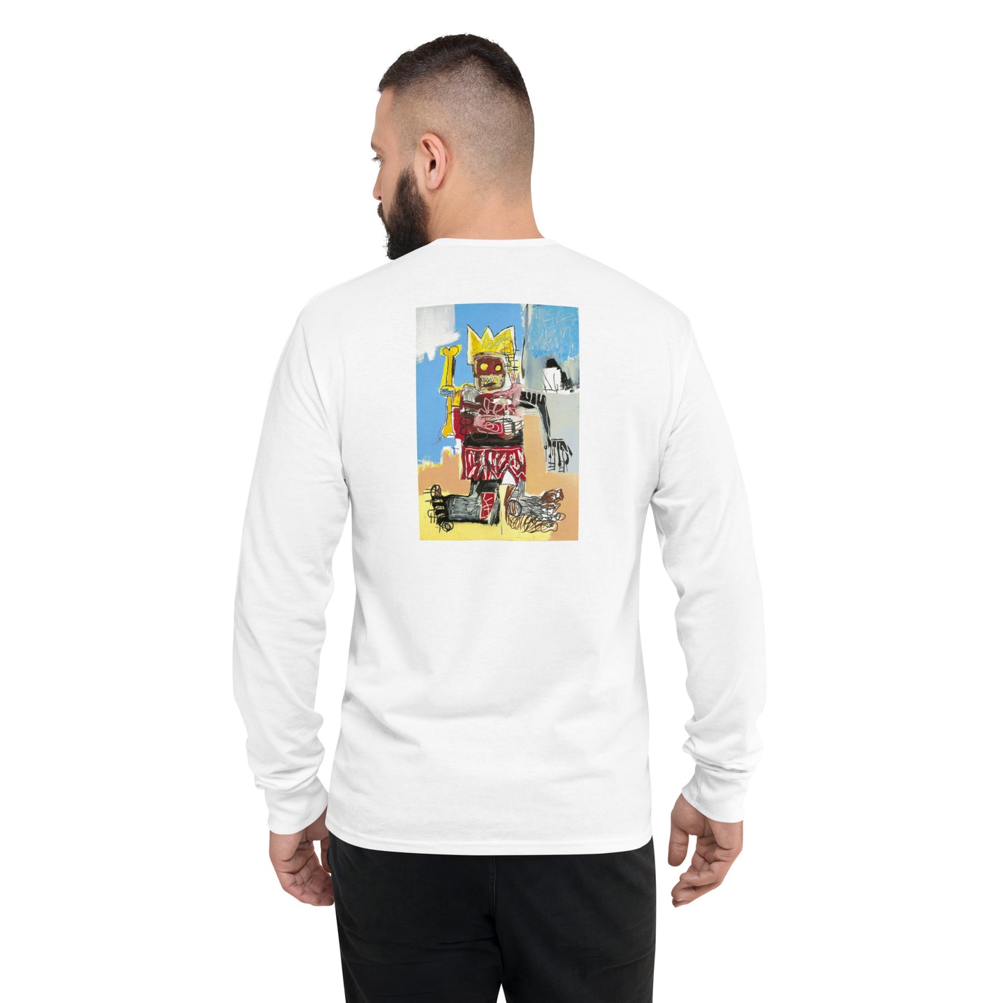 Jean-Michel Basquiat "Untitled" Artwork Champion Crewneck Long Sleeve Shirt